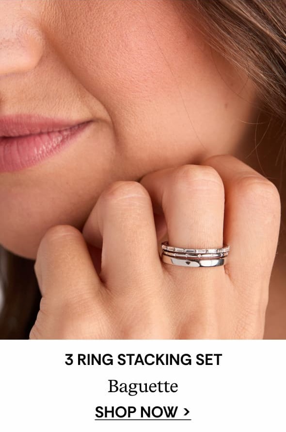 Baguette Stacking Ring Set of 3 | Shop Now