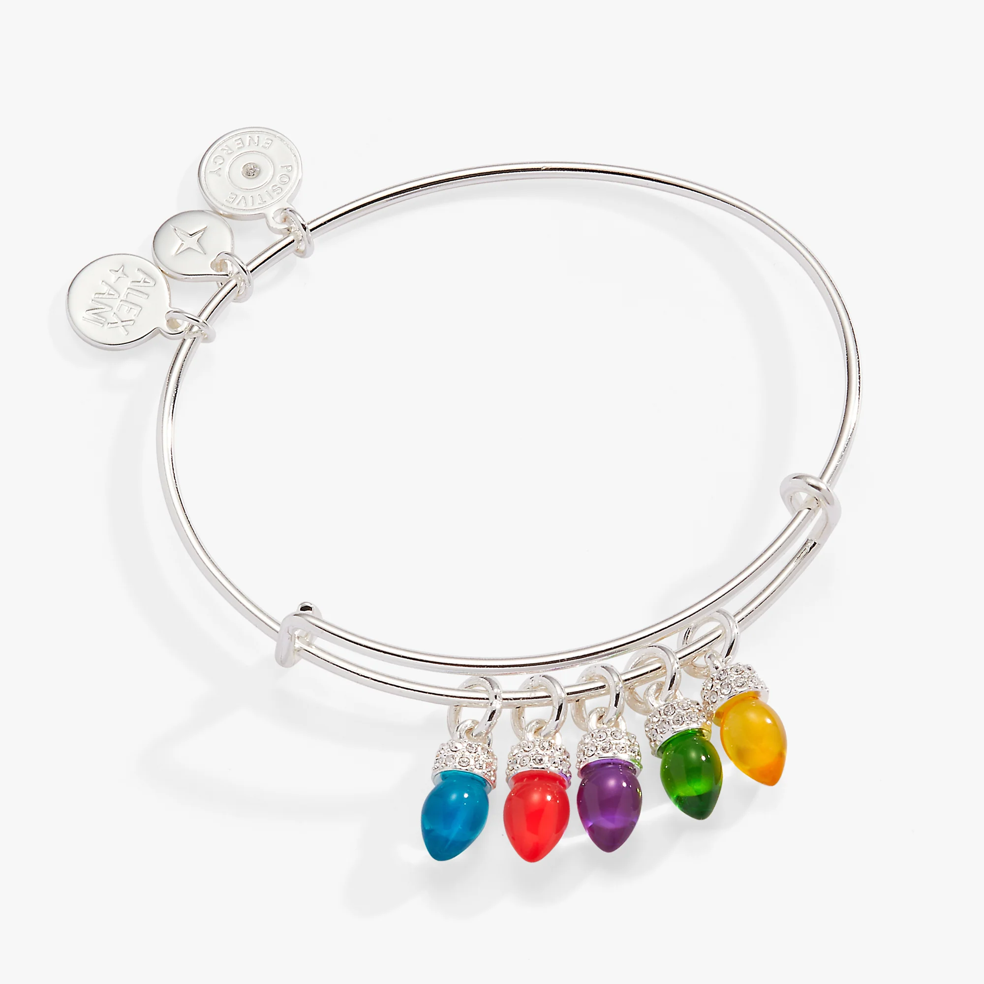 Image of Christmas Light Bulb Charm Bangle