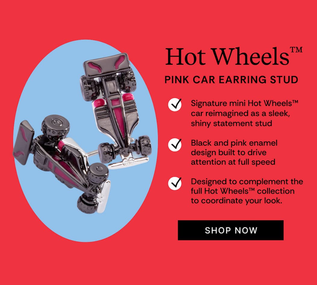 Hot Wheels Pink Car Earring Stud | Shop Now