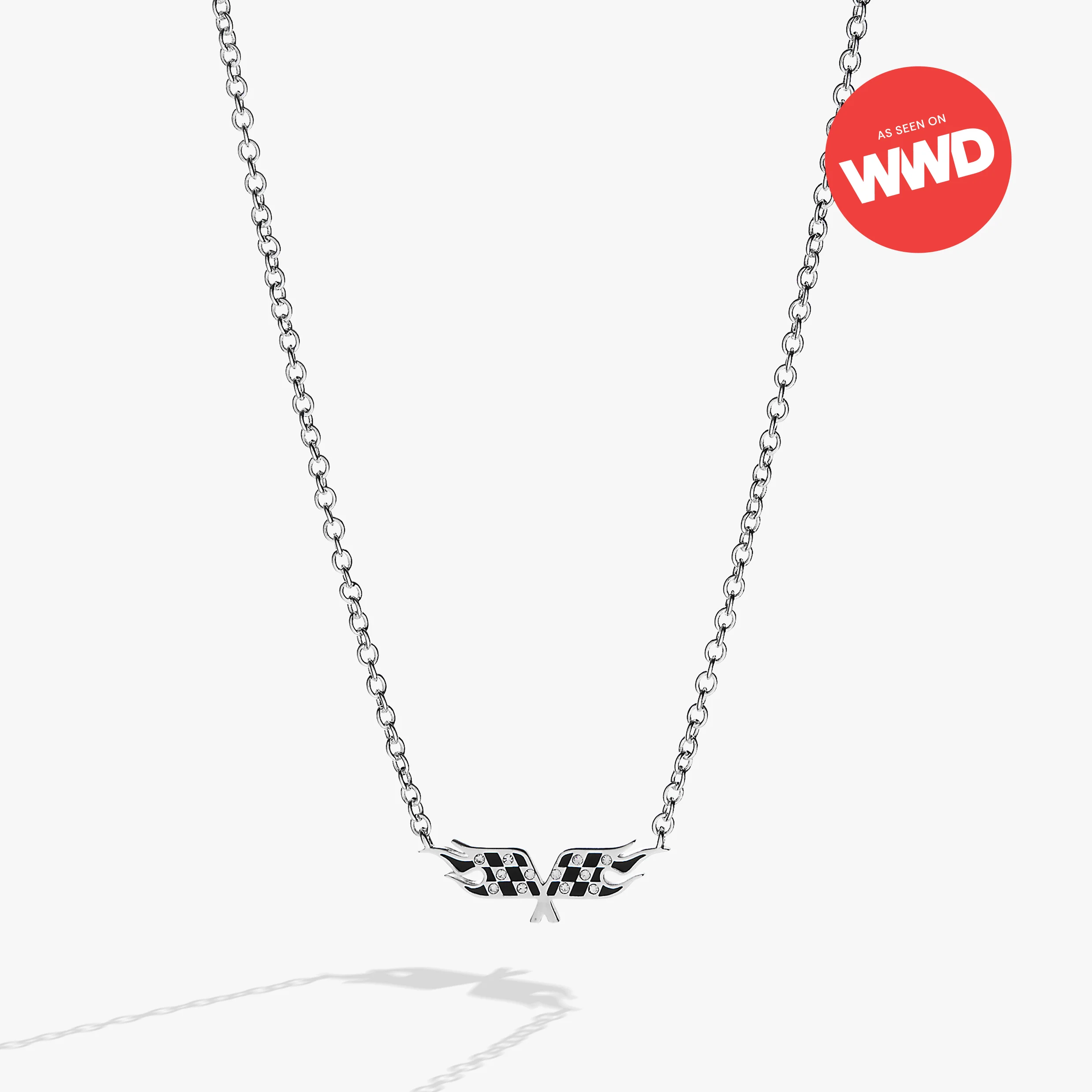 Image of Hot Wheels™ Checkered Flag Necklace