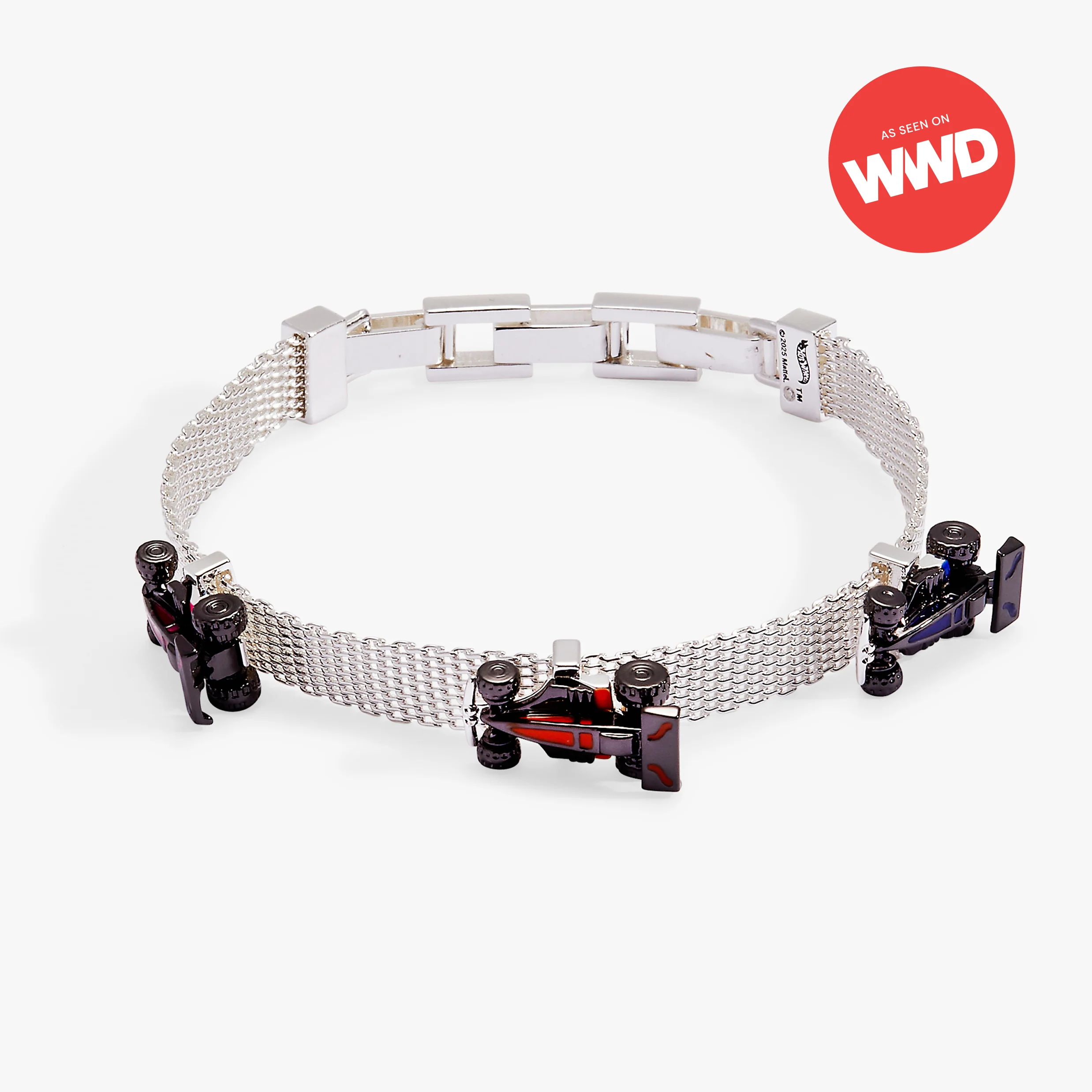 Image of Hot Wheels™ Moveable Racecar Mesh Bracelet