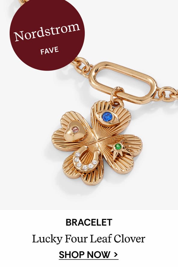 Lucky Four Leaf Clover Adjustable Bracelet | Shop Now