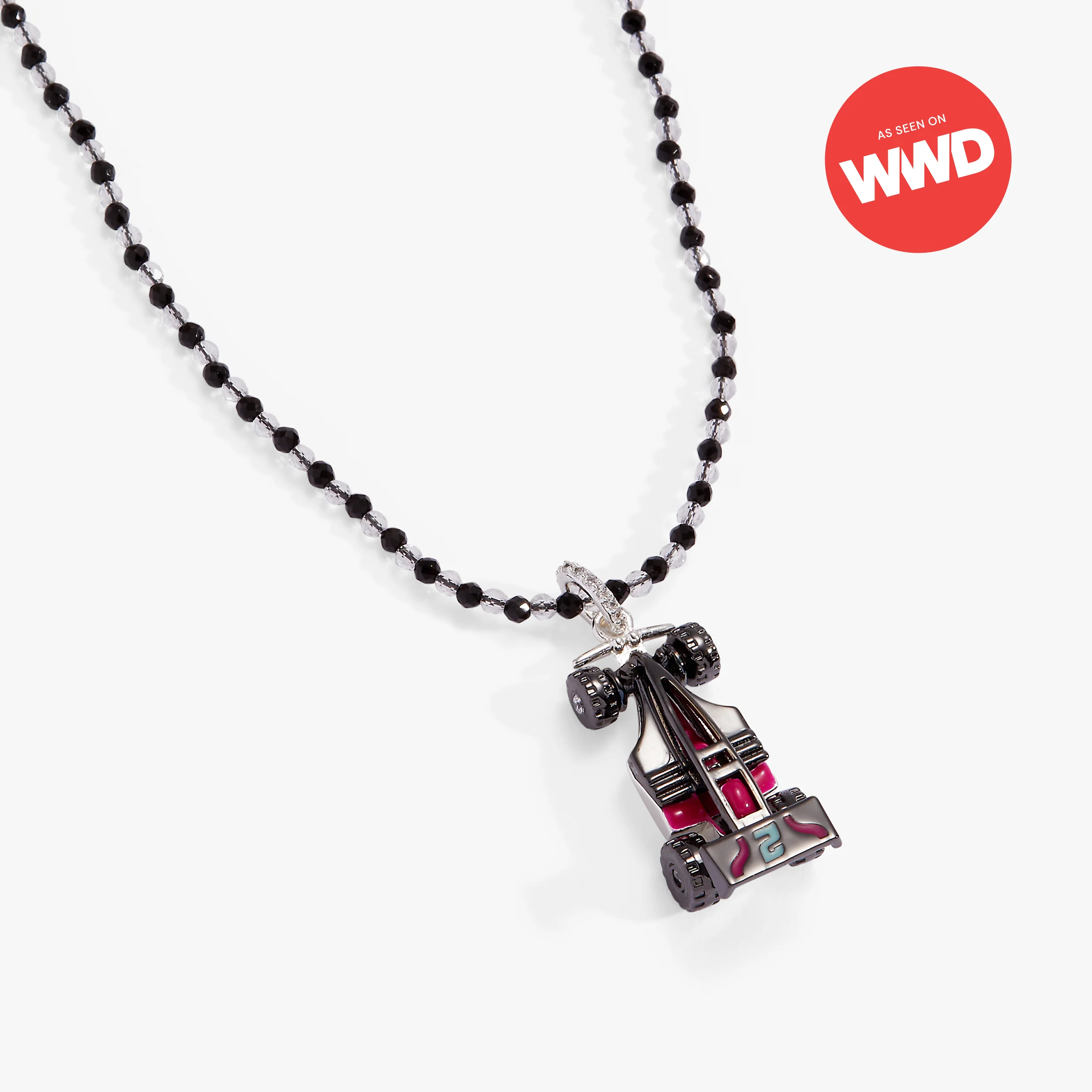 Image of Hot Wheels™ Racecar Pendant Necklace