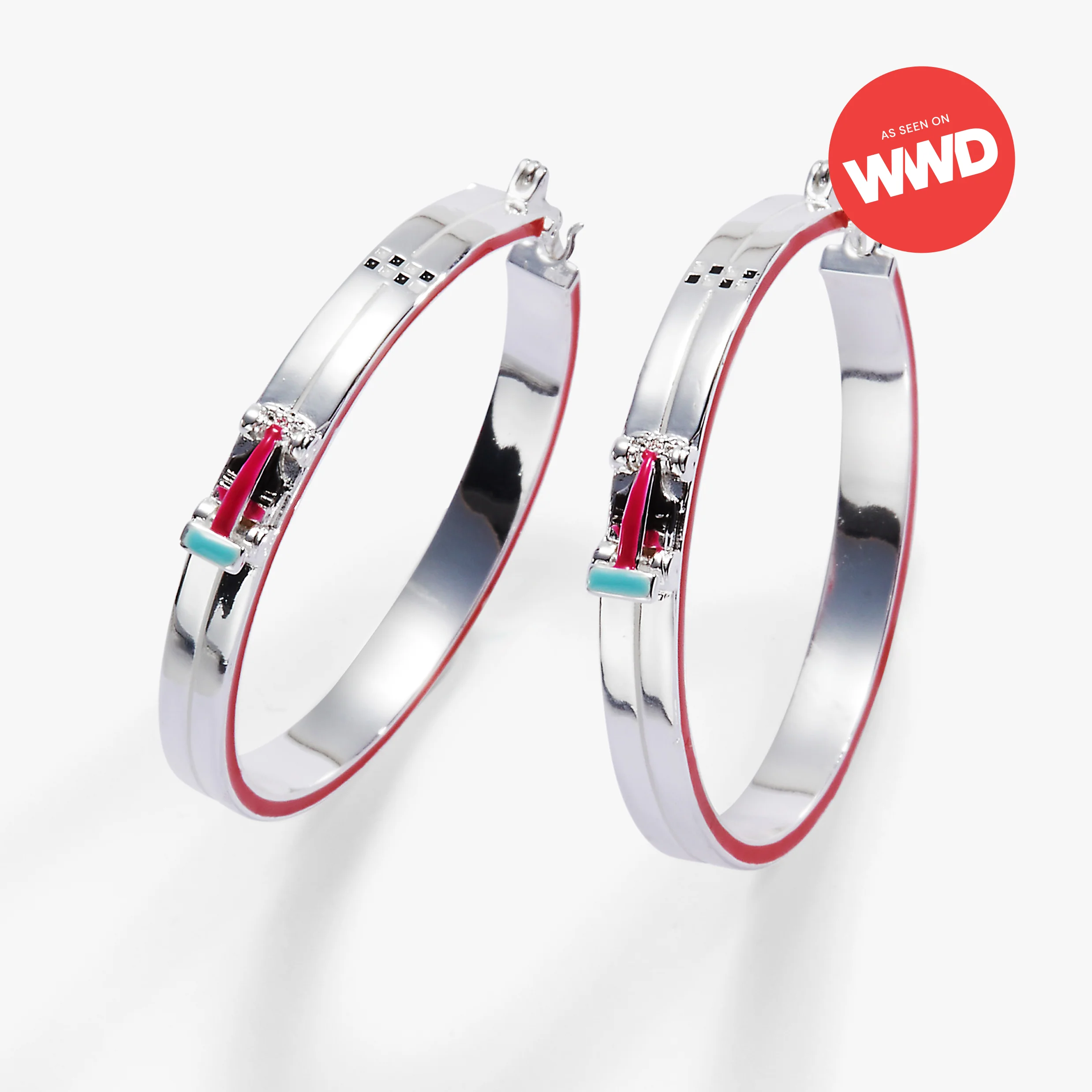 Image of Hot Wheels™ Racecar Hoop Earrings