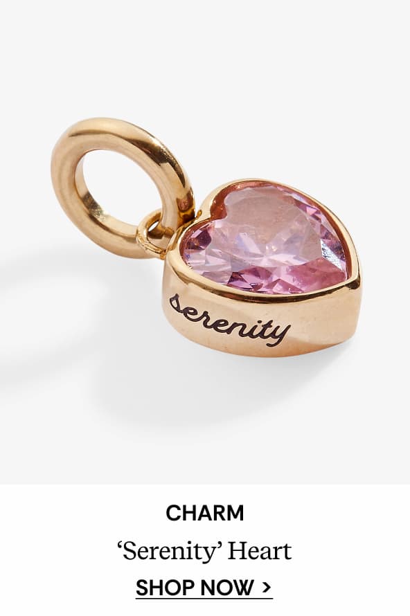 October 'Serenity' Heart Birthstone Charm