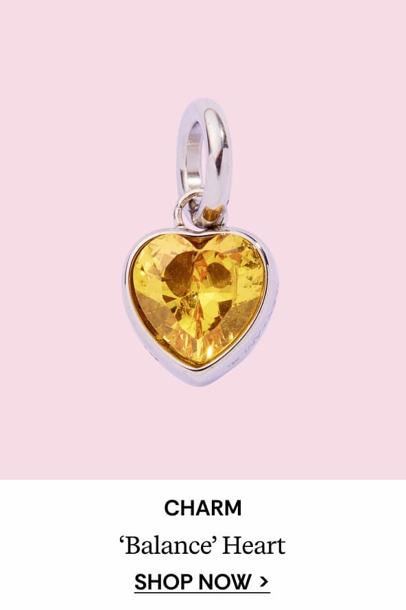 November 'Balance' Heart Birthstone Charm