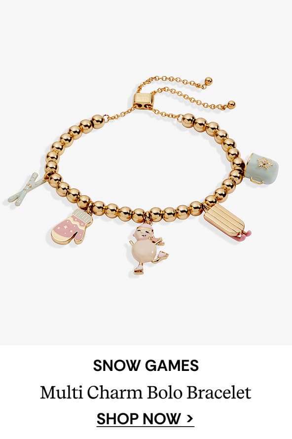 Snow Games Multi Charm Bolo Bracelet