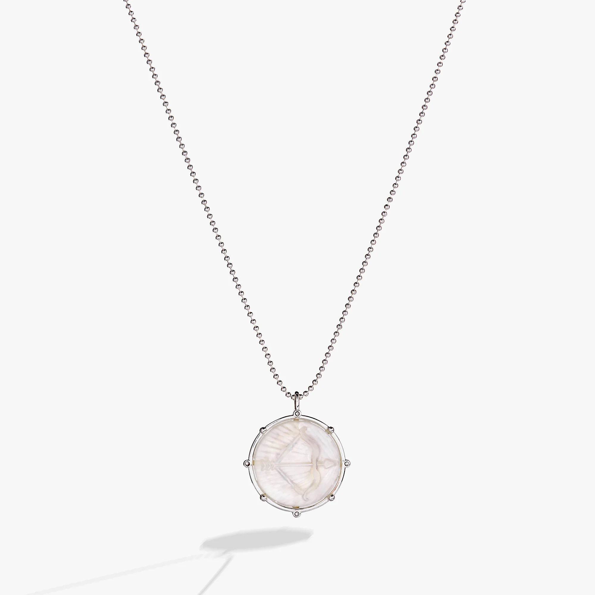 Image of Sagittarius Zodiac Double-Sided Charm Necklace