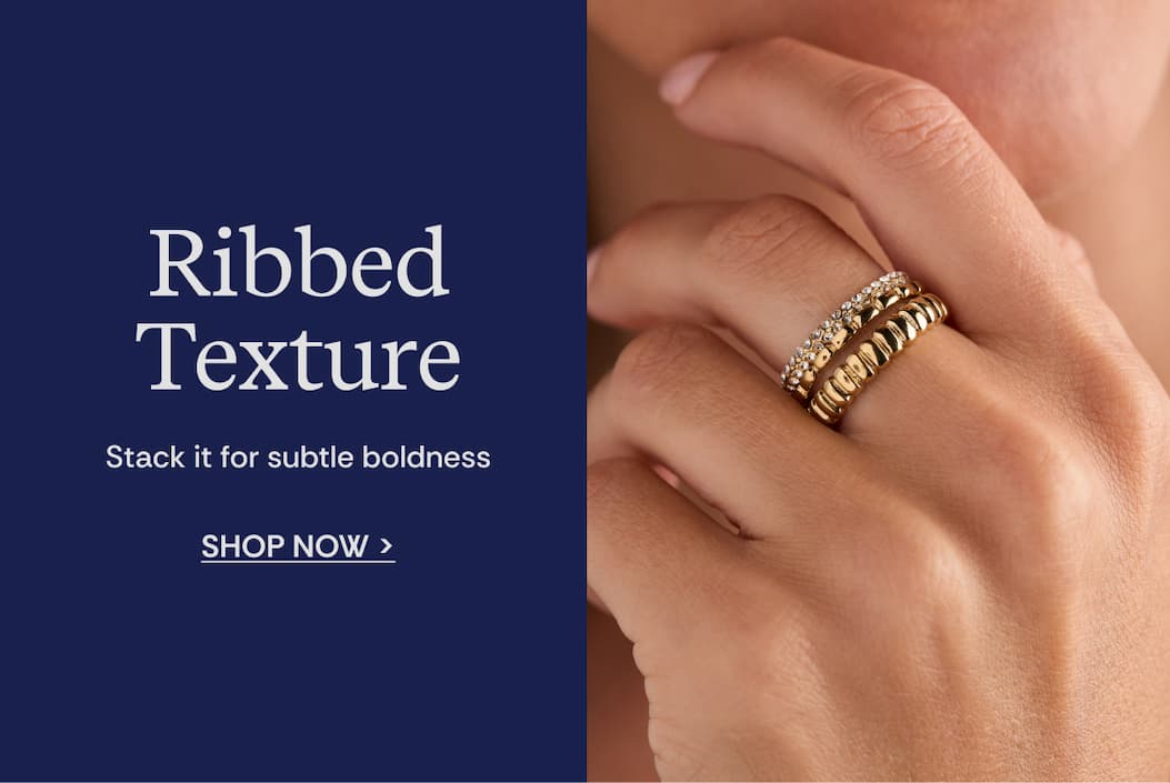 Ribbed Stacking Ring Set of 3