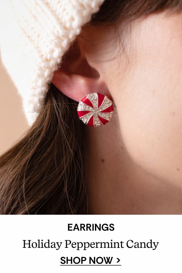 Holiday Peppermint Candy Earrings