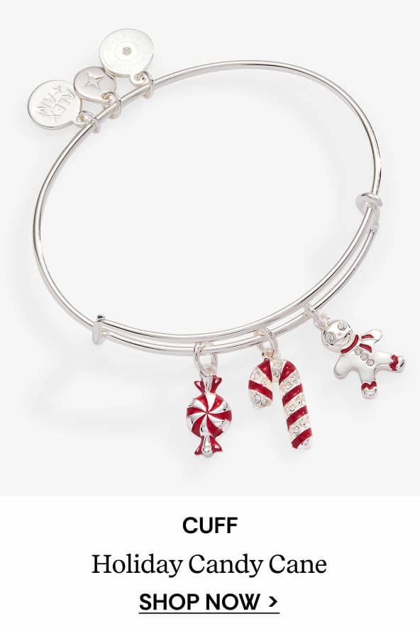 Holiday Candy Cane Charm Bangle