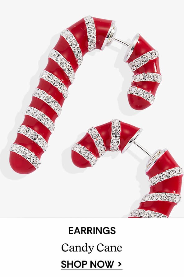 Candy Cane Front-Back Earrings