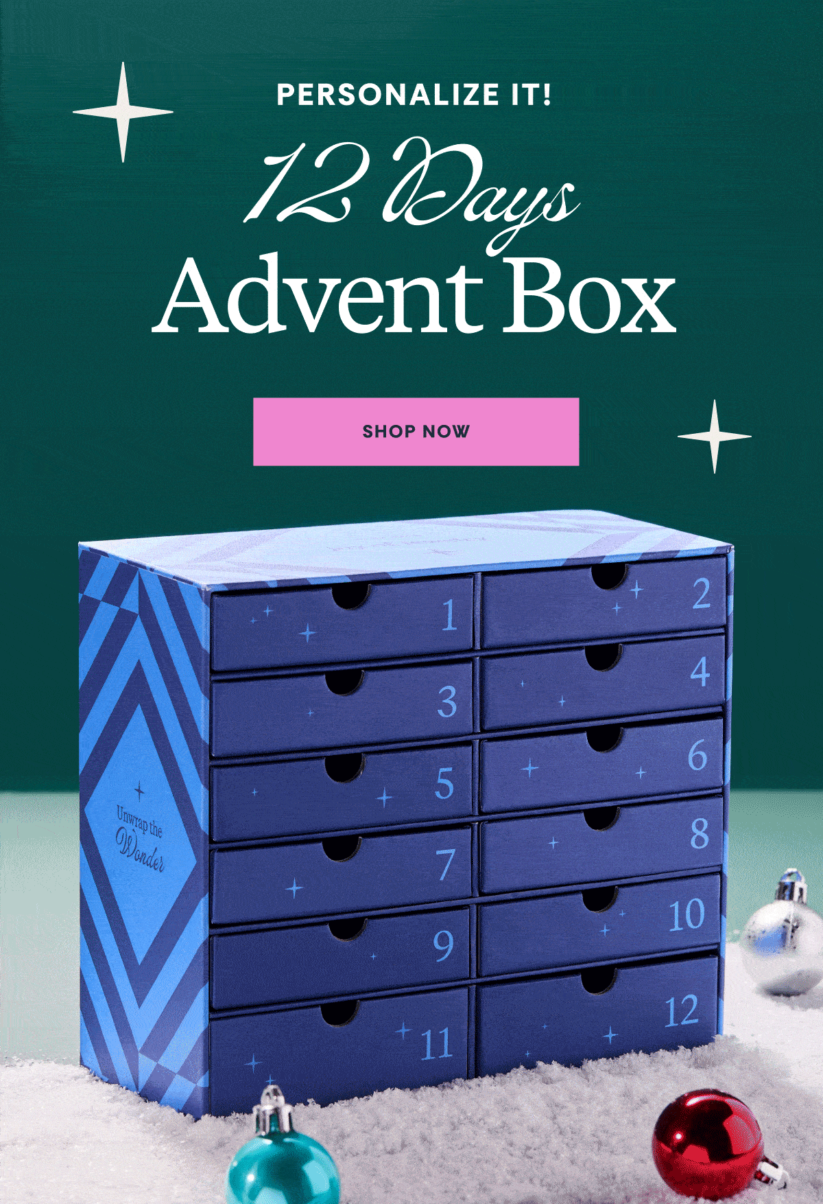 Personalize It. 12 Days Advent Box | Shop Now