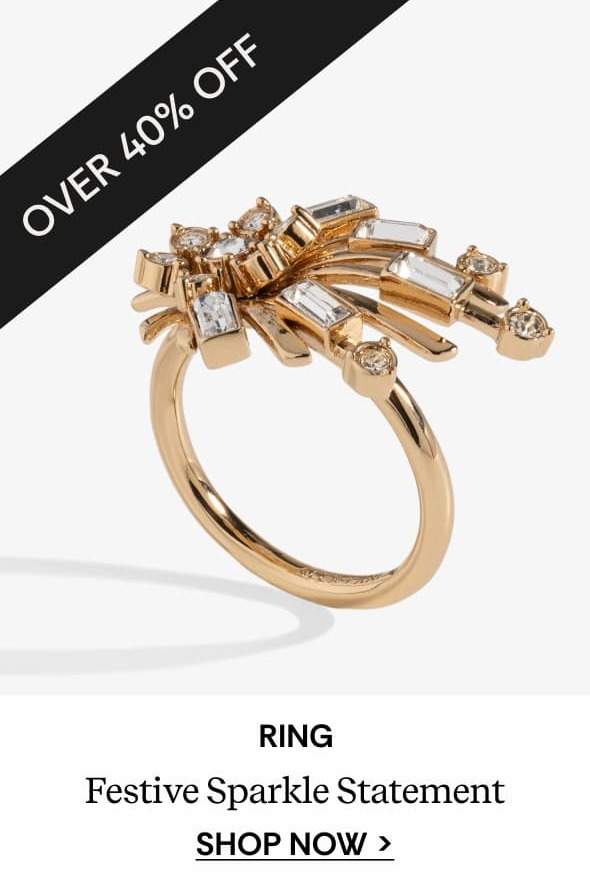 Festive Sparkle Statement Ring