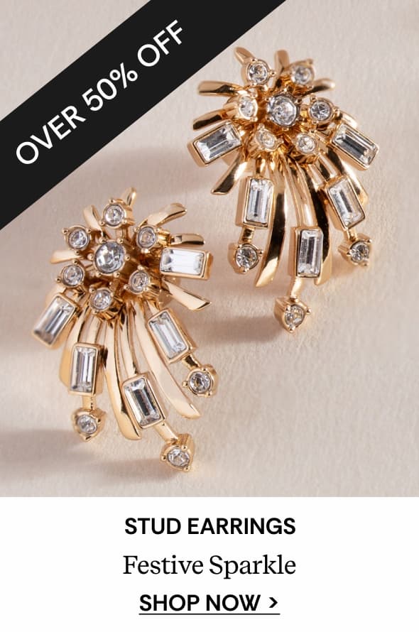 Festive Sparkle Stud Earrings