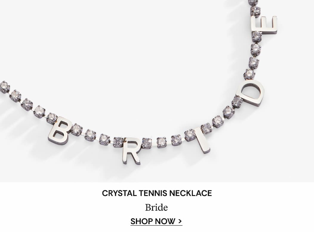 “Bride” Crystal Tennis Necklace