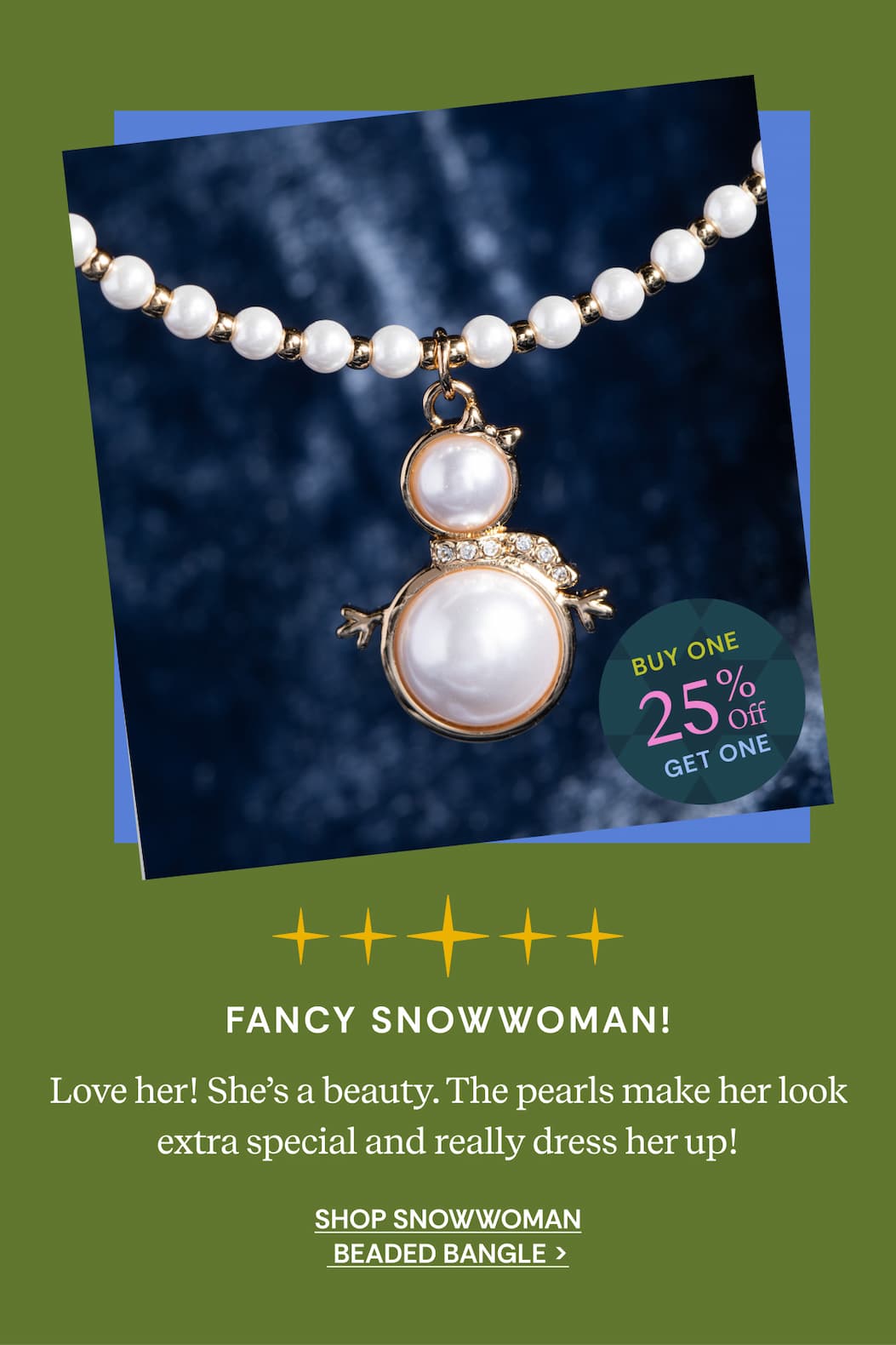 Shop Snowman Beaded Bangle