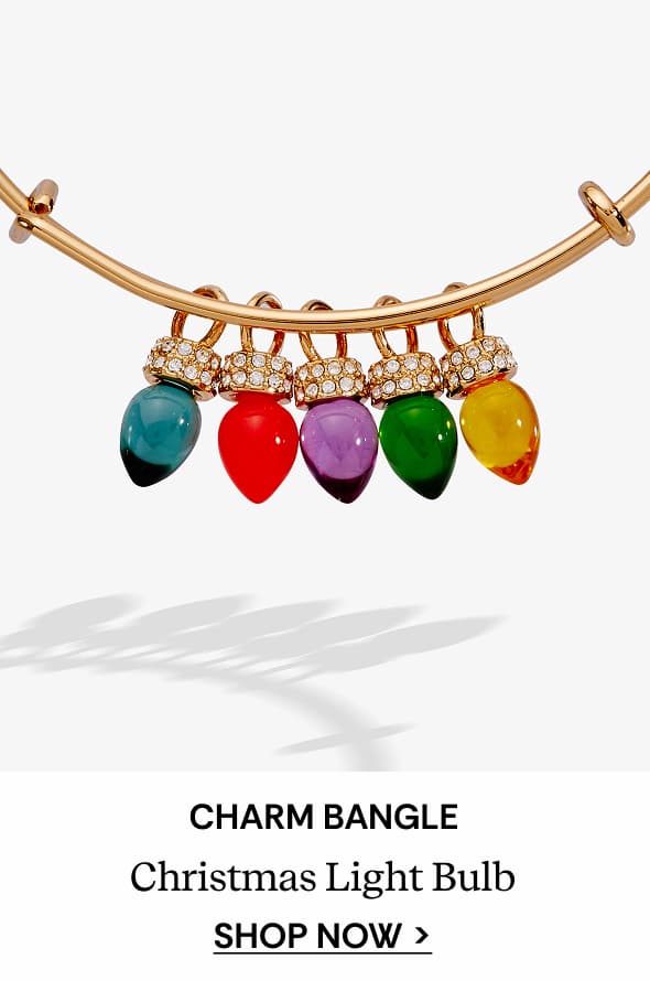 Shop Christmas Muted Light Bulb Charm Bangle