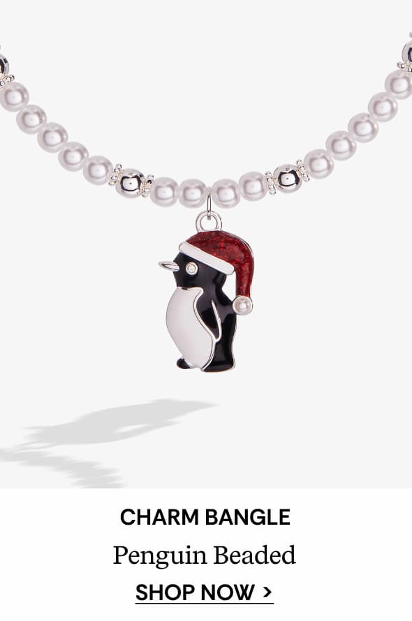 Shop Penguin Beaded Charm Bangle