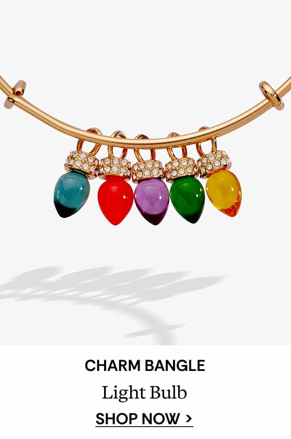 Shop Christmas Light Bulb Charm Bangle