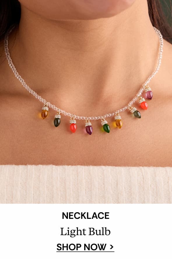 Shop Christmas Light Bulb Necklace