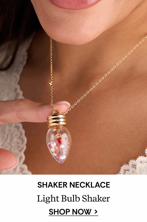 Shop Christmas Light Bulb Shaker Necklace