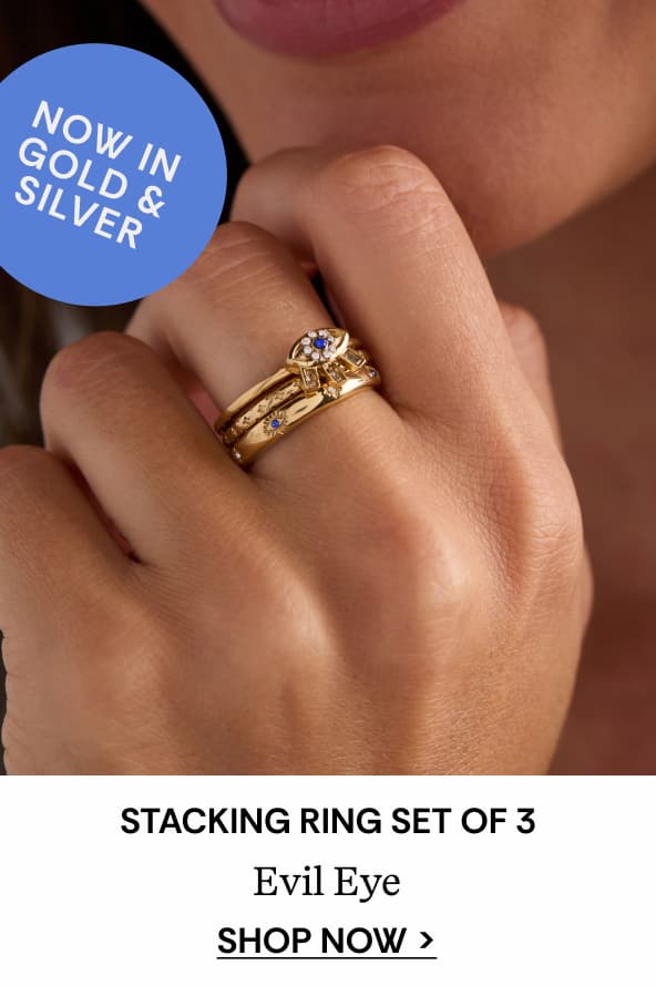 Shop Evil Eye Stacking Ring Set of 3