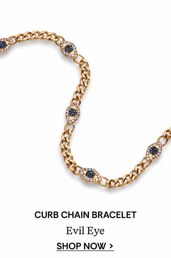 Shop Evil Eye Curb Chain Inline Bracelet