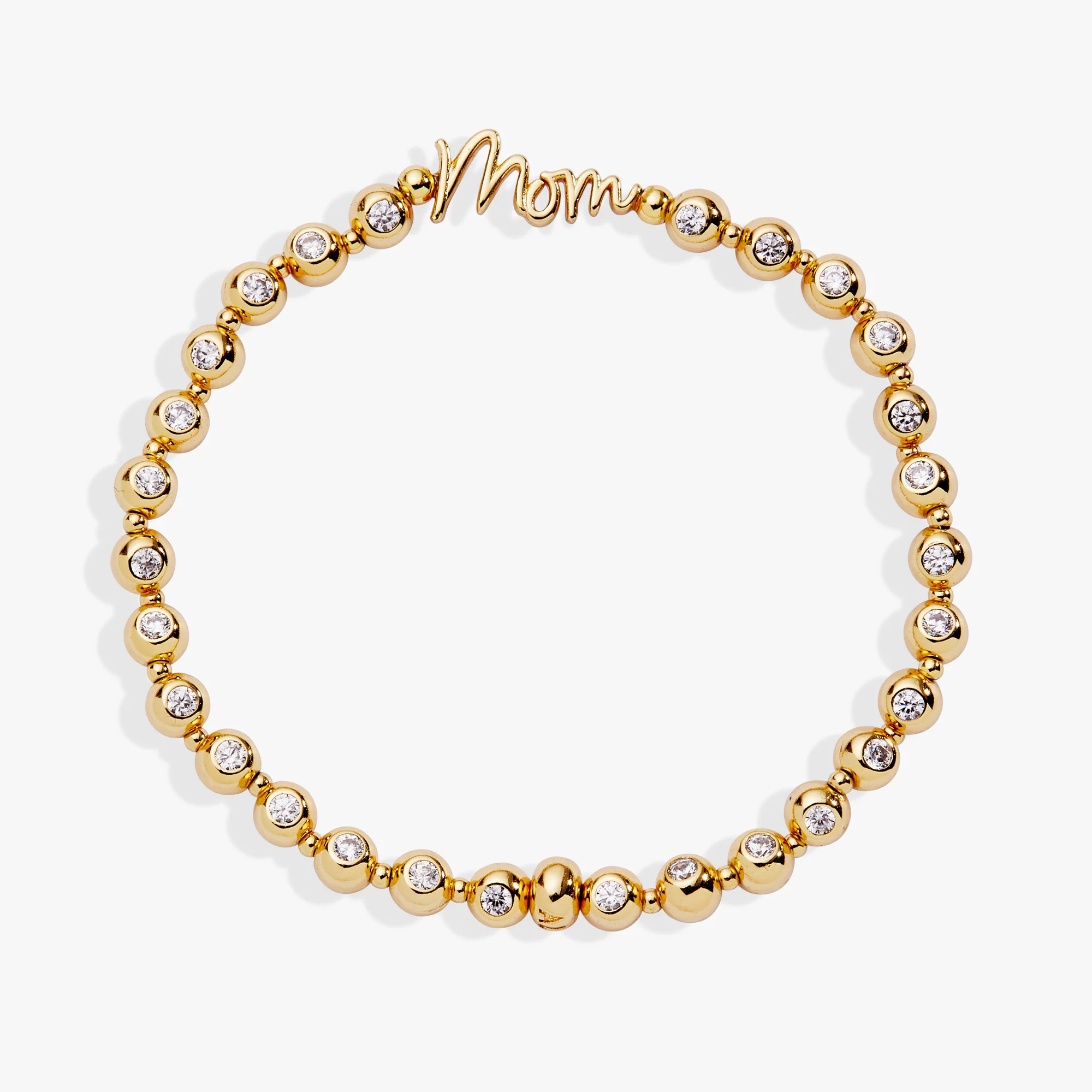 Image of Mom Elongated Crystal Stretch Bracelet