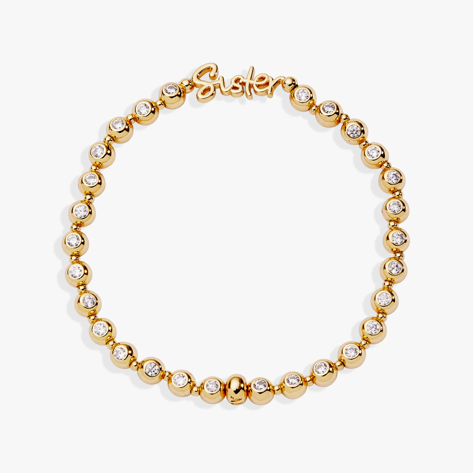 Image of Sister Elongated Crystal Stretch Bracelet