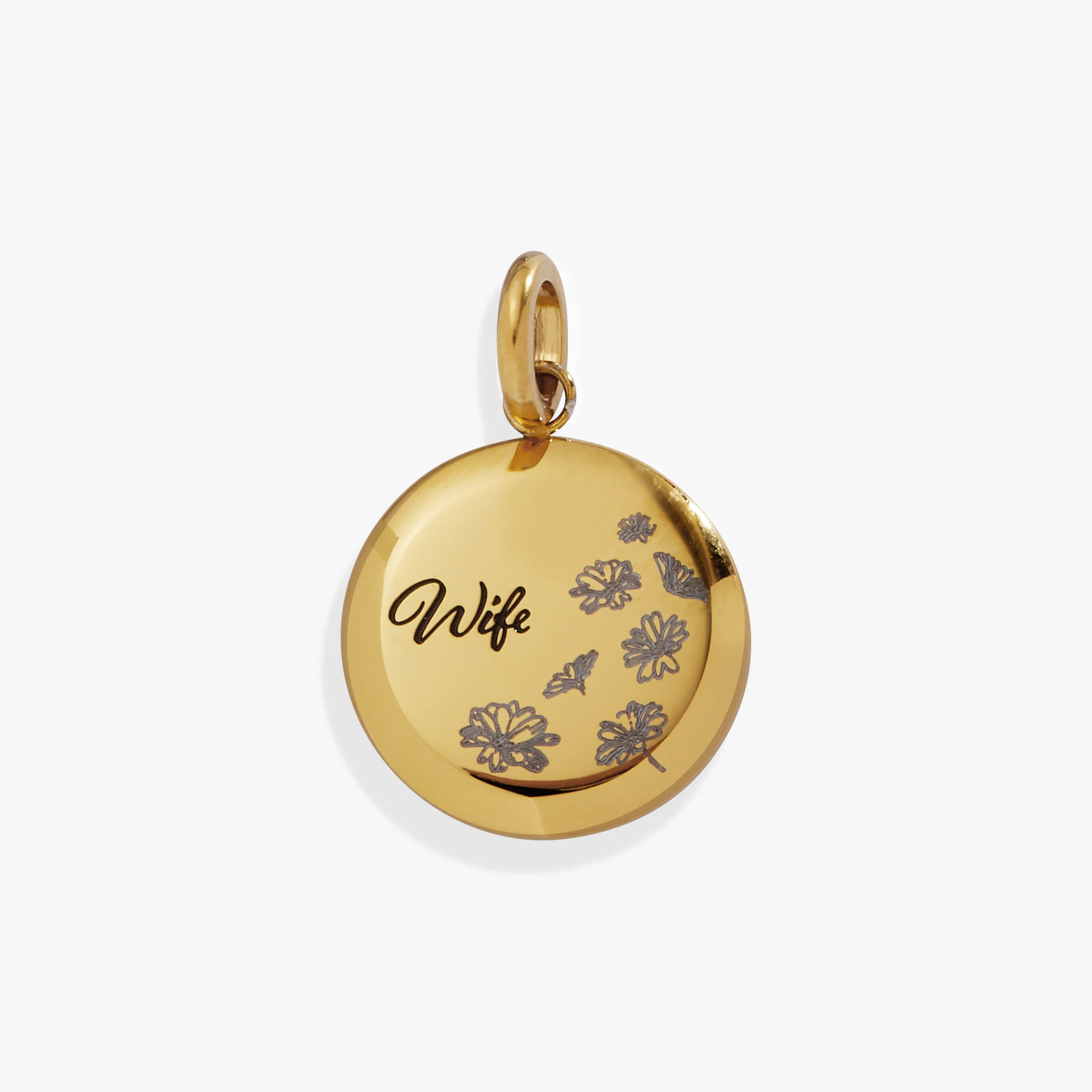 Image of Wife Flower Disc Charm