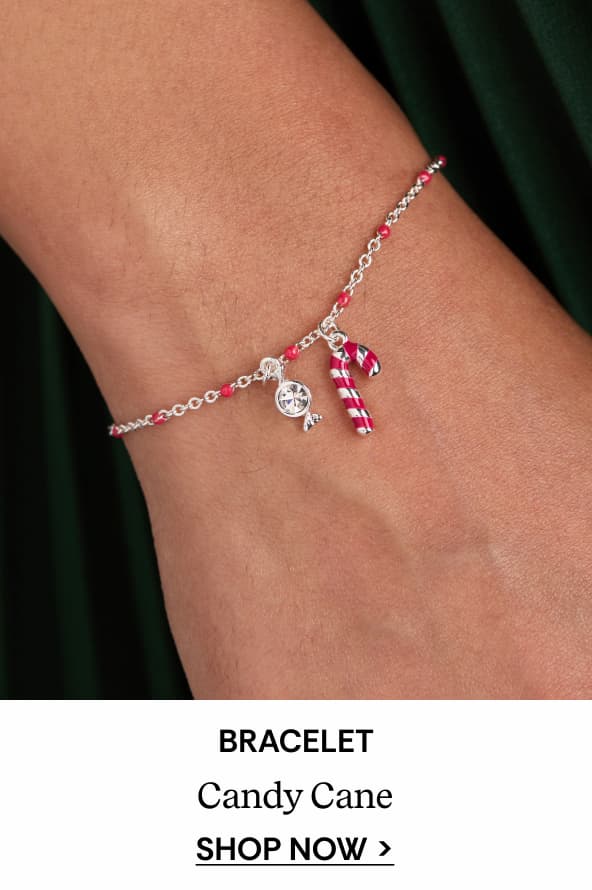 Shop Candy Cane Beaded Chain Bracelet