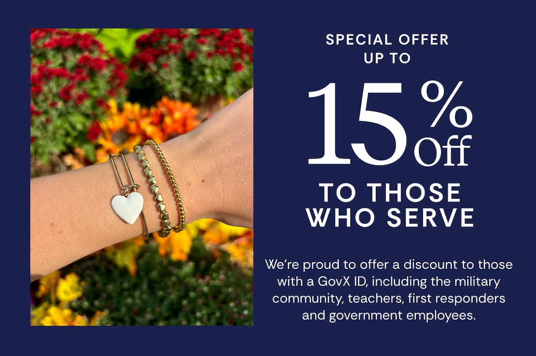 Special offer up to 15% off to those who serve