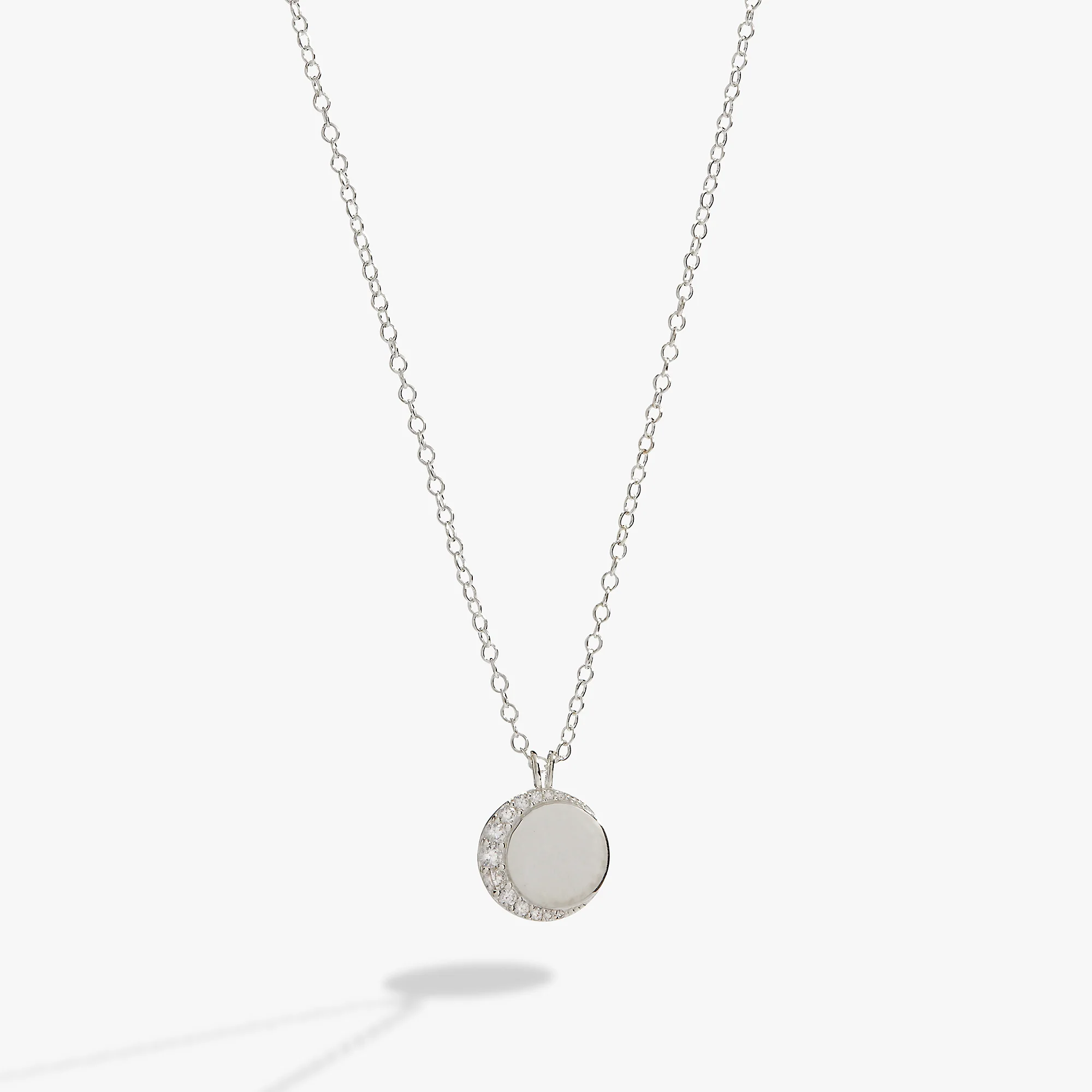 Image of Crescent Moon Pendant Necklace