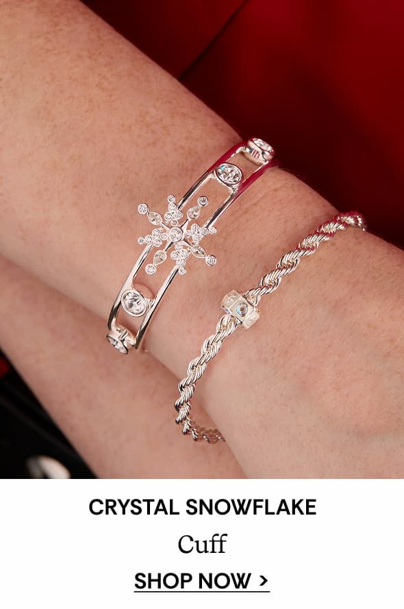 Shop Crystal Snowflake Cuff Bracelet