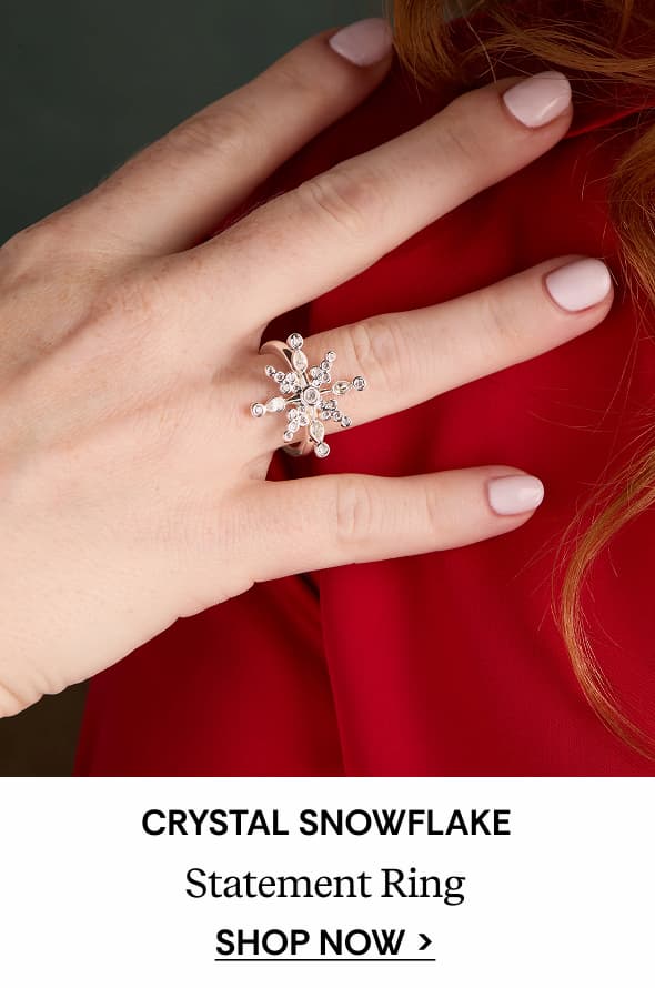 Shop Crystal Snowflake Statement Ring
