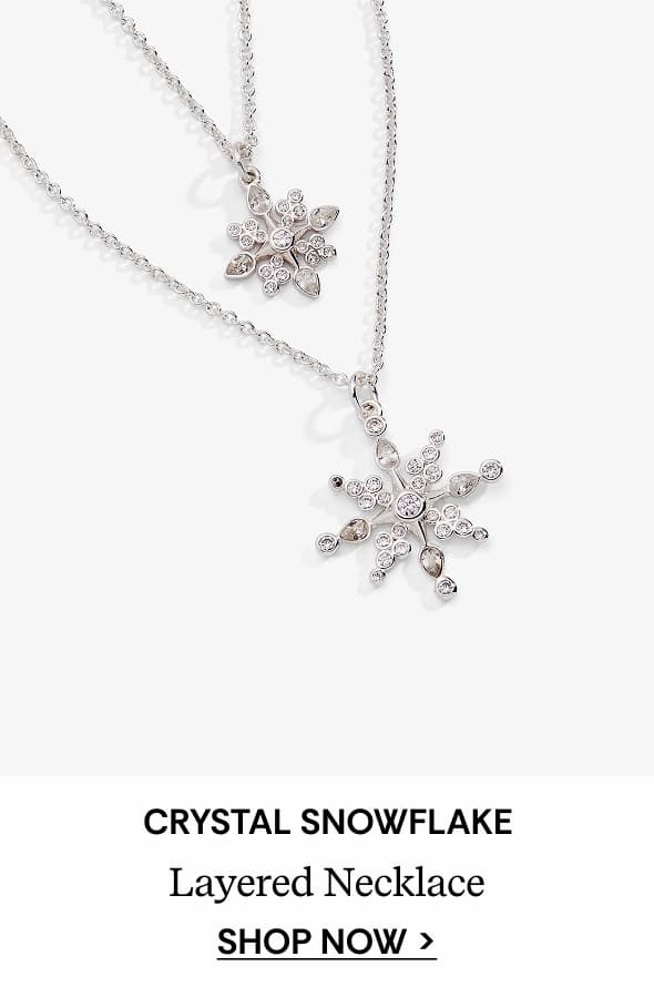 Shop Crystal Snowflake Layered Necklace