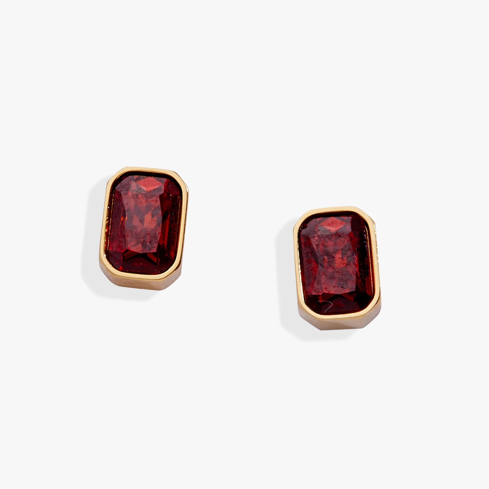 Image of January Emerald-Cut Birthstone Stud