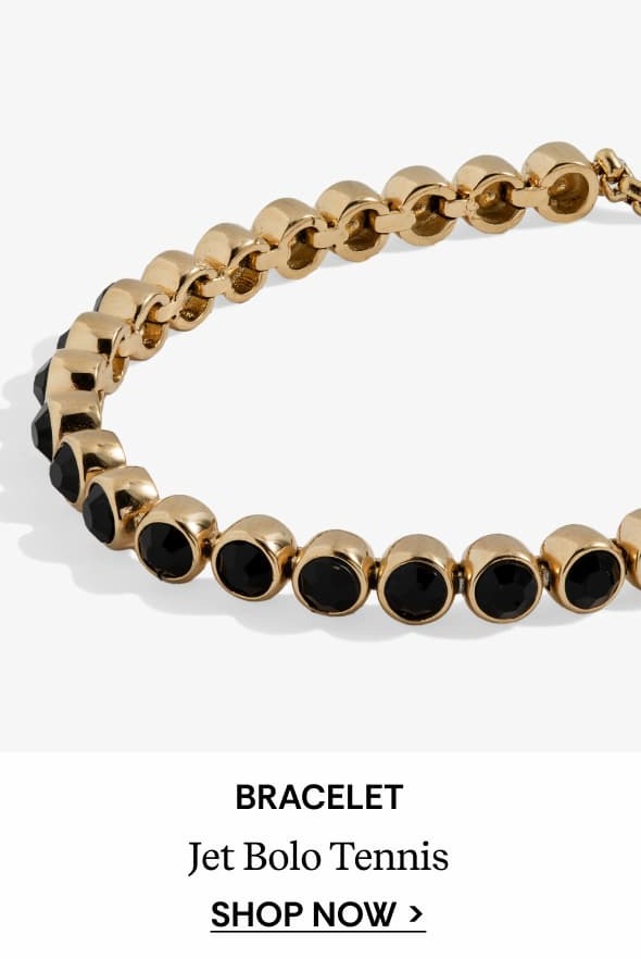 Shop Jet Bolo Tennis Bracelet