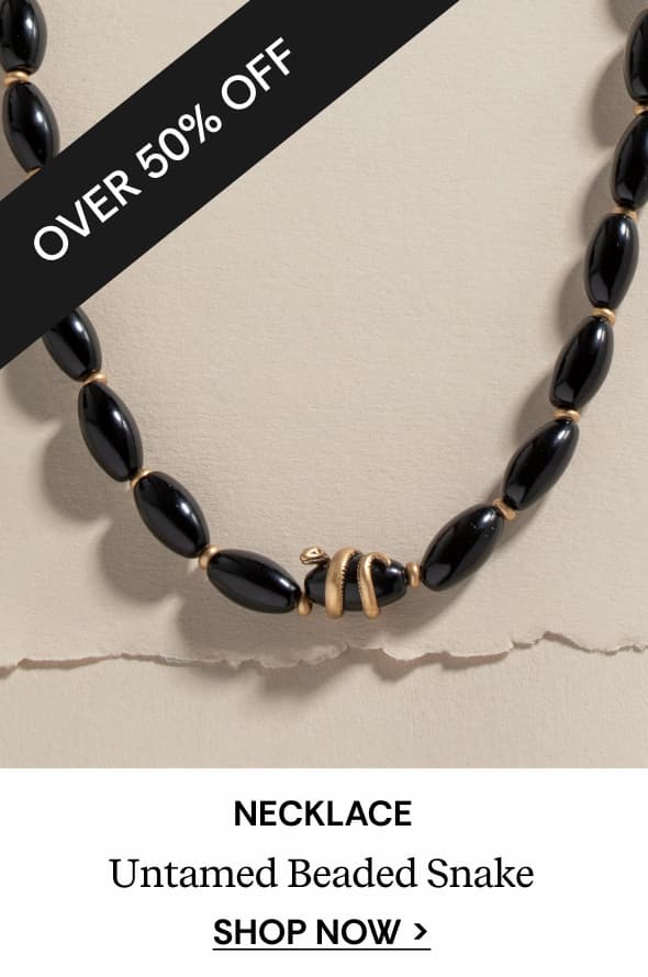 Shop Untamed Beaded Snake Necklace 16"