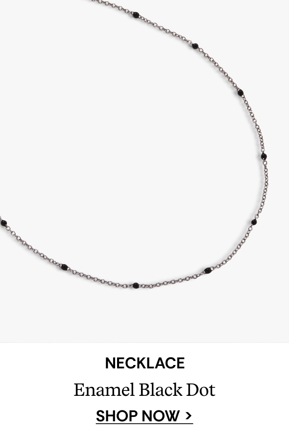 Shop Enamel Black Dot Chain Necklace