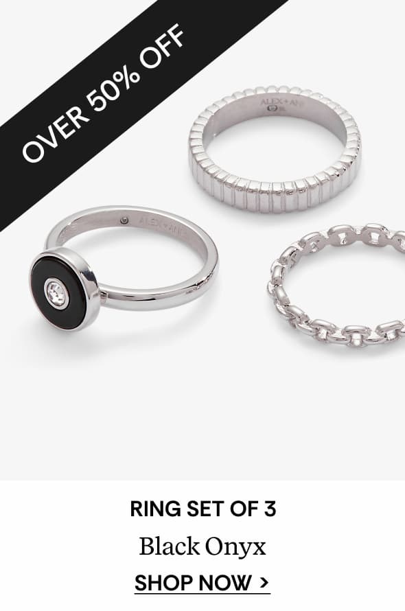 Shop Black Onyx Ring Set of 3