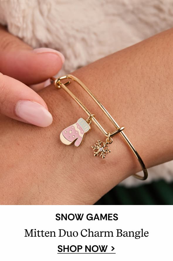 Shop Snow Games Mitten Duo Charm Bangle