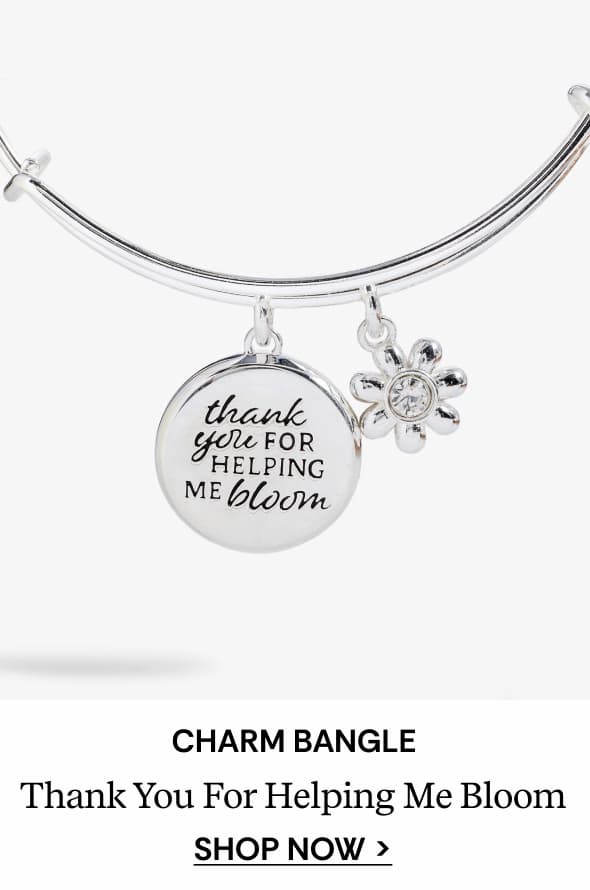 Shop Thank You For Helping Me Bloom' Charm Bangle
