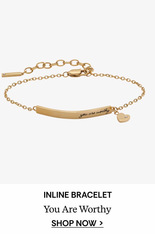 Shop “You Are Worthy” Inline Bracelet
