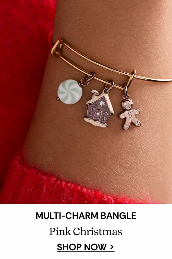 Shop Pink Christmas Multi-Charm Bangle