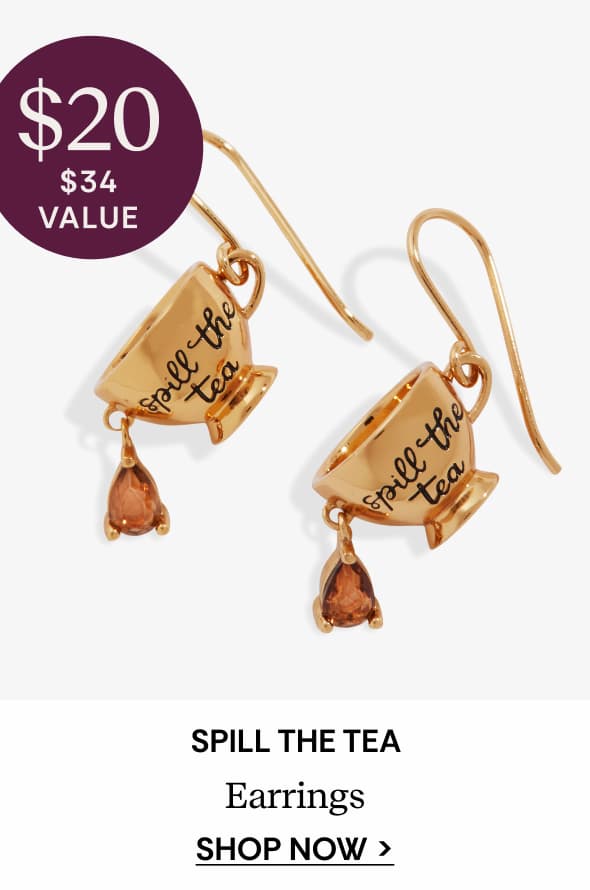 'Spill the Tea' Cup Drop Earrings | Shop Now