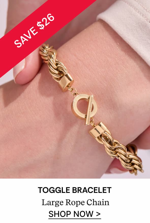 Large Rope Chain Toggle Bracelet | Shop Now