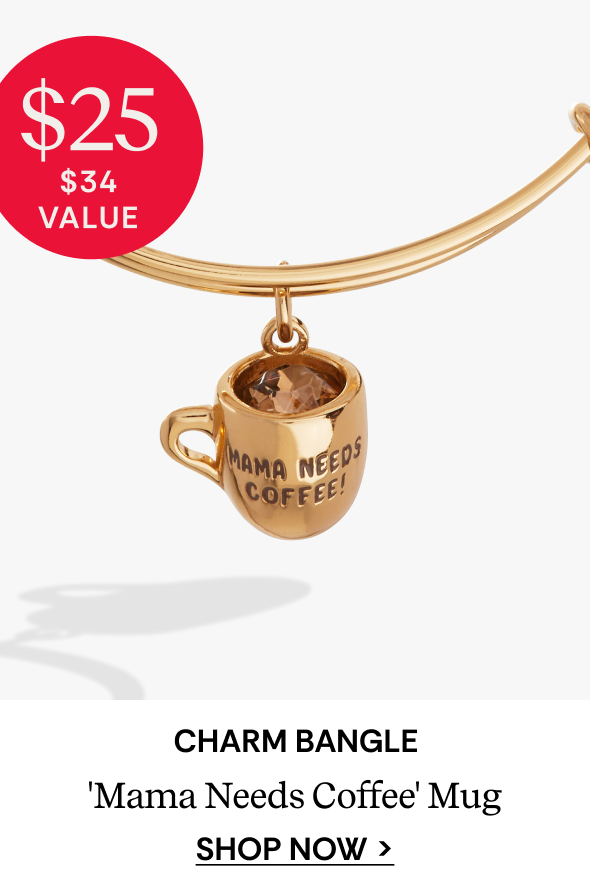 Shop 'Mama Needs Coffee' Mug Charm Bangle