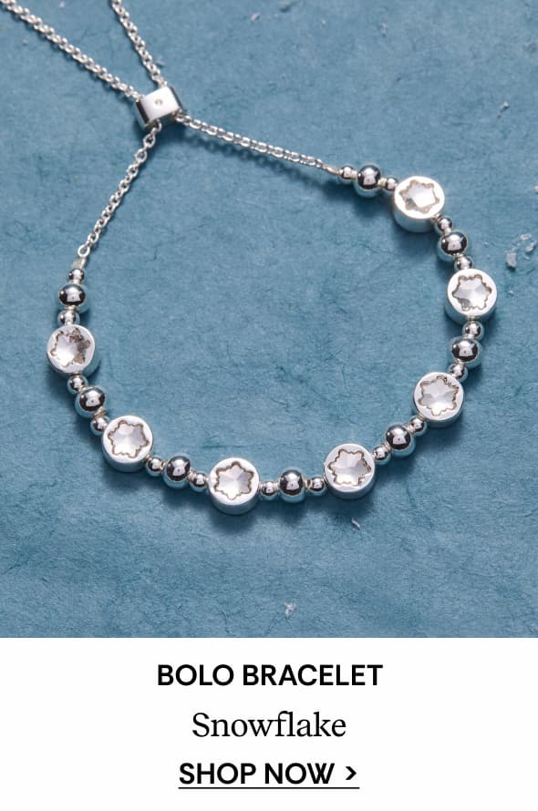 Shop Crystal Snowflake Beaded Bolo Bracelet